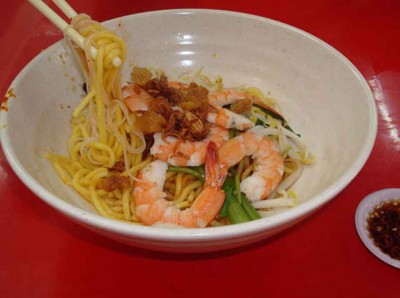 Dry prawn noodle