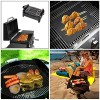 Grill-Mat-Set-of-5-Non-Stick-BBQ-Grill-Mats-PTFE-Teflon-Baking-sheets-Heavy-Duty-Reusable-and-Dishwasher-Safe-Easy-Clean-and-Easy-Use-on-Gas-Charcoal-Electric-Grill-Black-0-2