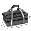 Insulated-Expandable-Double-Casserole-Carrier-and-Lasagna-Holder-for-Picnic-Potluck-Beach-Day-Trip-Camping-Hiking-Hot-and-Cold-Thermal-Bag-in-Gray--Tote-can-hold-11-x-15-or-9-x-13-baking-dish-0-0