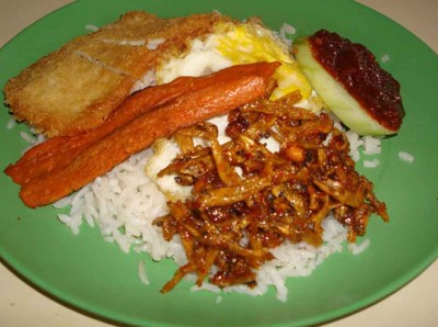 Delicious nasi lemak